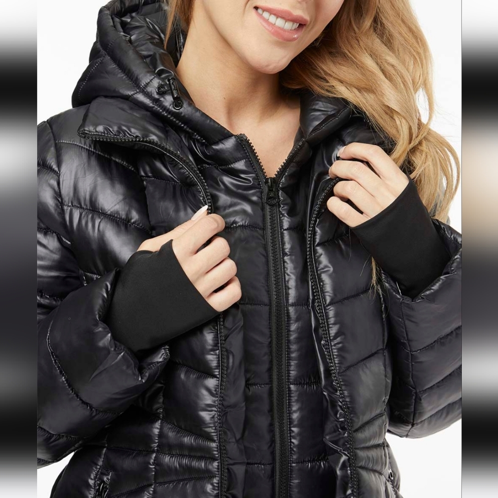 Jessica Simpson | Black Hooded Puffer Parka - Size L